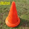 Señal de barril de 30 cm de fondo redondo con agujero para entrenamiento de fútbol, señal auxiliar de obstáculo, barril cono, equipo físico para niños