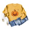 Amazon eBay estação independente suéter estampado divertido de fantasma e abóbora top casual de gola redonda para mulheres