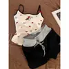 Pijama Plus Size Estilo Coreano com Estampa de Desenho e Bojo no Peito para Meninas, Novo Conjunto de Roupa para Casa Verão 2026 que Pode Ser Usado Fora
