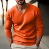 Ropa de punto para hombre de Europa y América, nueva para otoño e invierno, cuello en V, ajustada, fina, de manga larga, suéter para hombre, camisa base
