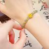 Nueva Pulsera de Loto para Mujer Pulsera de Cuentas de Transferencia Imitación He Tian Yu Pulsera de Lujo Ligero Regalo de Cumpleaños para Novias Joyería