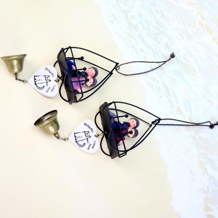 铁艺爱心情侣风铃 10