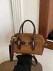Bolso Boston de Mano Mate Otoño/Invierno para Mujer 2026 Nuevo Elegante Retro Bolso de Hombro Único Bolso Cruzado de Viaje de Alta Gama