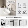 Lavabo de mesa creativo con forma de huevo para el hogar, lavabo de estilo crema para balcón, lavabo de arte de cerámica para apartamento pequeño, lavabo individual