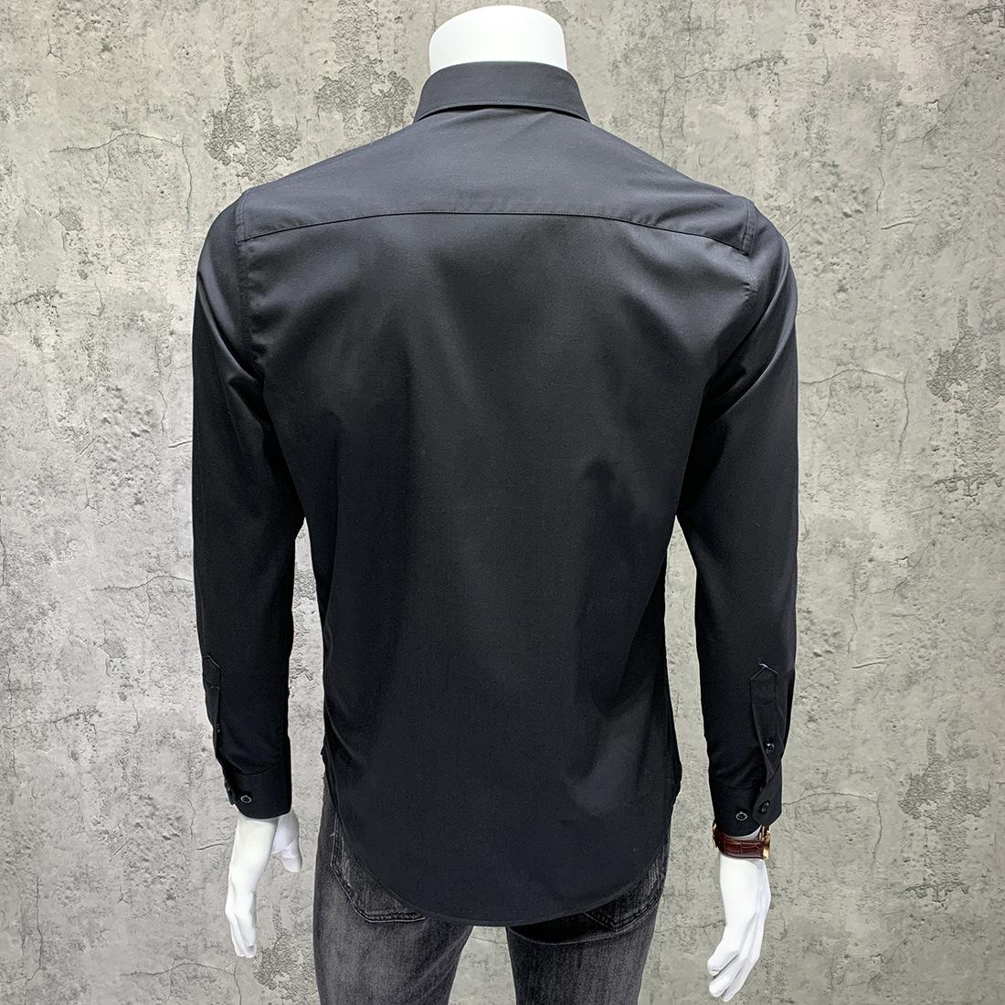 NS101纯色长袖衬衫 黑色 (9).JPG