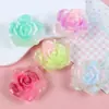 Múltiples Opciones Disponibles~ Parches de Resina de Colores Arcoíris Semitransparentes Luminosos Flor de Rosa Materiales para Accesorios de Joyería DIY Venta al por Mayor
