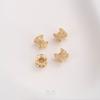 Color oro de 14K encaje florero de doble cara con cuentas soporte con cuentas pulsera collar accesorios hechos a mano diy
