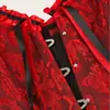 Talla Extra Rojo Estilo Retro de Corte Jacquard Moldeador Corporal Corsé de Ballenas Jacquard Bandeau Cinturilla XXXXL