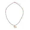 Collar Colgante de Unicornio Colorido con Perlas de Imitación de Piedra Europea y Americana, Madreperla, Personalizado, Creativo, de Gama Alta para Mujeres