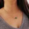 Collar de palma con piedras semipreciosas simples, joyería transfronteriza europea y americana, personalidad de moda femenina, joyería retro creativa N678