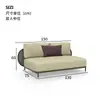 Sofá de Exterior Diseño de Patio de Villa Combinación de Muebles Impermeables Aleación de Aluminio Nórdica Ocio Oficina de Ventas Sofá Tejido de Ratán