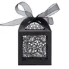 Caja de dulces de encaje calada con láser transfronteriza para fiesta navideña, caja con forma de estrella, caja de embalaje dorada para chocolates