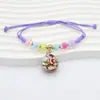 Pulsera Luminosa Infantil del Festival del Bote del Dragón Nezha Ao Bing Dibujo Animado Lindo Doble Cara Cuentas de Vidrio Colgante de Vidrio Ajustable