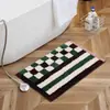 Tapete de flocado geométrico minimalista estilo nórdico, tapete de cabeceira, tapete absorvente para banheiro, entrada, vaso sanitário, tapete antiderrapante para sala de estar