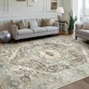 Alfombra de Sala de Estar Retro Bohemia, Lujo Ligero, Antideslizante, Resistente al Desgaste, Manta de Mesita de Noche para Dormitorio, Resistente a Manchas y Fácil de Cuidar, Alfombra para Mesa de Café