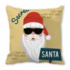 Feliz Navidad Viejo Barba Blanca Gnomo Piel de Durazno Encriptada Terciopelo Decoración del Hogar Cojín de Sofá Almohada ZT420