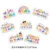 Decoración de Feliz Cumpleaños Diseño de Fiesta Niños y Bebés Tarjetas de Mesa de Mano Escena de Actividad Creativa Atrezo de Atmósfera para Fotografía