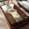 Nuevo Mantel de Mesa Chinoiserie PVC Vidrio Blando Transparente Sala de Estar Mesa de Café Protección de Escritorio Impermeable, Resistente al Aceite, Anti-Escaldaduras, Gama Alta