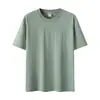 Camiseta de algodão pesado para exportação transfronteiriça plus size, branca de verão, 100% algodão, ombro normal, manga curta, peso pesado 250g, algodão puro, camiseta masculina personalizada