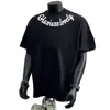 Camiseta de Manga Corta con Estampado de Letras de Algodón Puro de Peso Pesado Estilo High Street Americano para Hombre, Camiseta Base Versátil de Verano de Moda