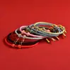 Pulsera de Cuerda Roja Tejida a Mano del Año del Zodiaco con Cuentas Usables Accesorios de Joyería DIY Semi-Terminados Pulsera de Joyería para la Mano Pulsera de Pareja