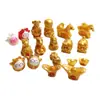Lingotes de Oro Simulados, Cerditos de la Fortuna, Mini Tazones Dorados, Cofres del Tesoro, Accesorios de Pegamento Cremoso, Accesorios Dorados de Resina para Manualidades de Año Nuevo