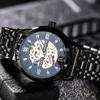 Reloj de Negocios Popular Transfronterizo con Esfera Hueca, Reloj con Galvanoplastia al Vacío, Reloj Mecánico Totalmente Automático para Hombre, Venta Directa de Fábrica