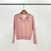 "White Dew" Suéter de Punto 100% Lana de Oveja Cuello Solapa Versátil Holgado Prenda Base Pulóver Manga Larga Alta Calidad Producto del Sur de China