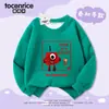 Roupa Estilo Blocos de Montar Digital para Meninos e Meninas, Nova Coleção Primavera, Outono e Inverno 2025, Moletom Infantil Estiloso com Fleece, Blusa Versátil da Moda