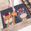 Venta al por mayor, nueva alfombra absorbente para baño con orejas de gato y dibujos animados, alfombra para puerta de entrada de casa.