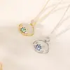 Foto Real de Colar Cadeado da Paz de Calcedônia Branca para Mulheres, Prata Esterlina S925, Novo Estilo Chinês, Estilo Nacional, Flor de Lótus, Cadeado Ruyi, Corrente para Clavícula