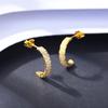 Brincos PAG & MAG micro cravejados com diamantes S925 prata brincos moda europeia e americana pequenos super brilhantes joia de orelha fada atacado