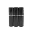 Frasco de spray preto de 3-10ml, frasco de perfume tipo push cosmético, garrafa de amostra de viagem, garrafa vazia