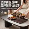Vaya, una bandeja de exhibición de bocadillos para el hogar con patrón de ondas de agua, hecha de material PP, de forma rectangular, adecuada para usar como bandeja de mesa de centro, bandeja de frutas y frutas secas, o bandeja de bocadillos para el té de la tarde
