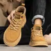 Botas Martin para Hombre 2026 Nuevo Otoño Caña Alta Estilo Británico Retro Aumentadoras de Altura Suela Gruesa Media Caña Ropa de Trabajo Botines