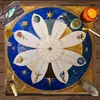 Toalha de mesa de cartas de Tarot, pano decorativo para jogos de tabuleiro, toalha de mesa de veludo com constelação de sol e lua, toalha de mesa de feira estilo ins