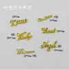 Acessórios DIY Artesanais de Liga Dourada Pingente de Letra Inglesa Acessórios de Cabelo Roupas Comida e Brinquedos Acessórios de Cola de Creme