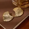 Pendientes de Flor Europeos y Americanos Sencillos para Mujer, Pendientes Exagerados Personalizados, Pendientes de Pétalos de Diseño Nicho Multicapa Ccb de Celebridad de Internet