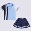 Vestido de Verano para Jardín de Infancia 2020 Nuevo de Manga Corta Estilo Academia Británica Uniforme Escolar Primaria Traje de Vestido para Clase