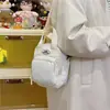 Estilo Coreano Color Puro Contraste Cruzado Pequeña Bolsa Chica Suave Estudiante Salida Diaria Casual Mini Teléfono Móvil Bolsa de Cosméticos Moda
