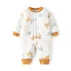 Mameluco Acolchado de Algodón para Bebé de 40g, Mameluco Sin Costuras de Otoño e Invierno, Traje de Gateo Delgado de Algodón Espesado para Niños