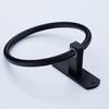 Aluminio Espacial Plástico Rociado Nórdico Baño Negro Toallero Anillo para Toalla de Baño Adhesivo de Pared Montado Sin Perforaciones Anillo Colgante