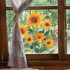 Brup Adesivos de Janela Estilo Fresco Natural Eletrostáticos de Cor Única e Lado Igual Sem Cola Decoração de Vidro de Janela de Quarto e Varanda