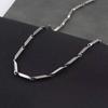 Collar de Cadena con Forma de Diamante de Acero de Titanio para Hombres y Mujeres, Moderno Versátil Colgante de Joyería de Acero Inoxidable con Cadena, Accesorios Transfronterizos