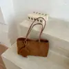 Bolso de Hombro Minimalista Mate, Bolso de Axila para Mujer, Nuevo Versátil Otoño/Invierno para Viajes Diarios Bolso de Hombro de Gamuza tipo Cesta