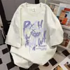 Camiseta de Manga Corta con Estampado de Letras Graffiti Dulce y Fresca para Mujer Verano 2026 Nuevo Top Casual Holgado y Versátil