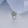 Anillo Giratorio Abierto para Alivio del Estrés con Diamantes, Versátil y de Alta Gama, Anillo Giratorio Color-Conservante Chapado en Cobre, Unisex, Mayoreo