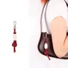 Nova Moda Ins DIY Simples Versátil Nó de Corda Cor Doce Couro PU Bolsa Trançada Pingente Chaveiro Acessórios