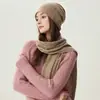 Outono 2026 Novo Gorro de Tricô Simples Versátil para Afinar o Rosto Design Integrado Sem Costura com Borda Enrolada Chapéu para Mulheres
