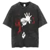 Talla Europea Transfronteriza Verano Nuevo Hombre Camiseta Lavada Harajuku Streetwear